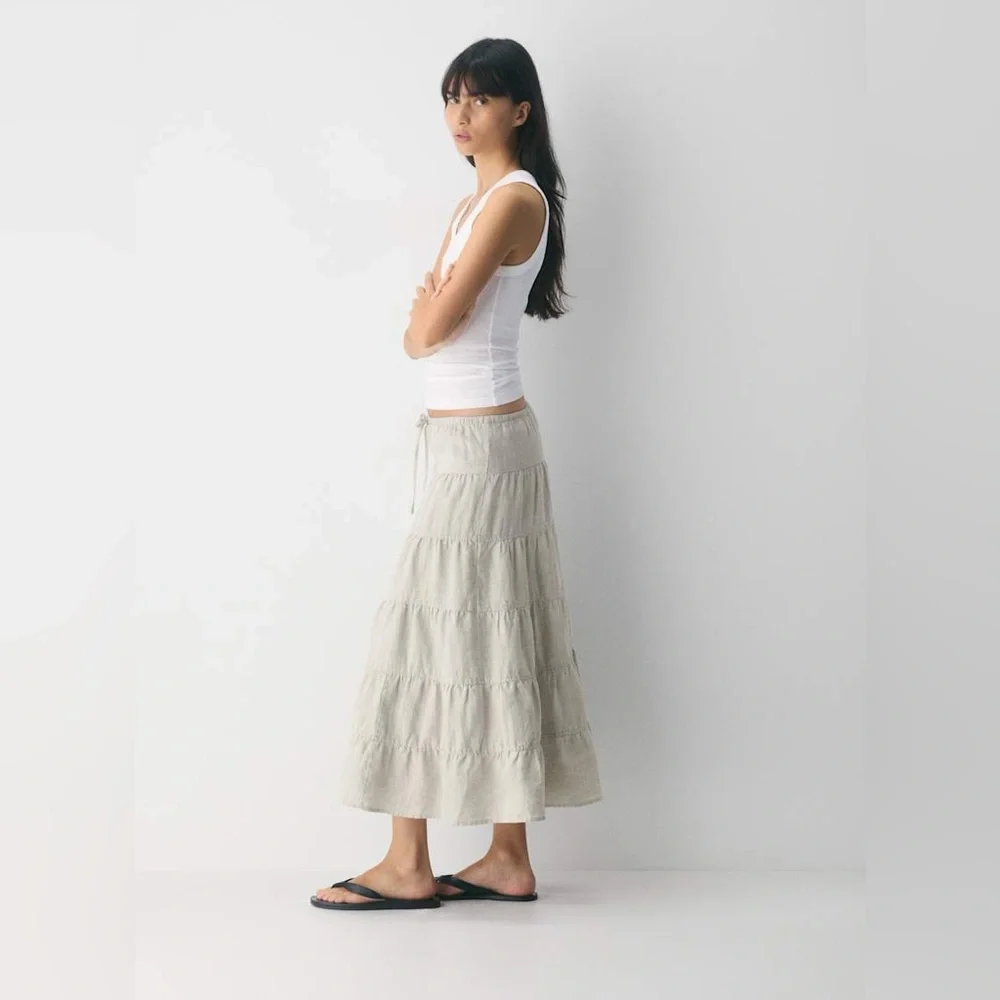 NWOTS Wilfred Bouquet Linen Maxi Skirt Sz M - Picture 14 of 14